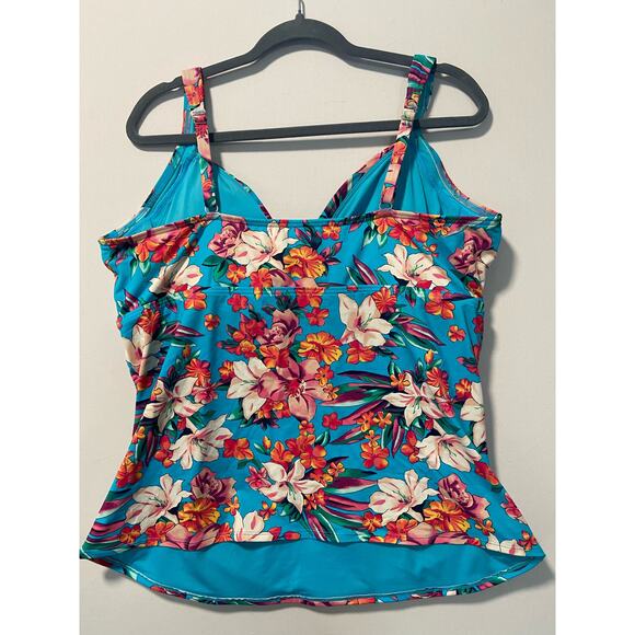 Land’s End floral tankini top size 16 - Picture 5 of 6